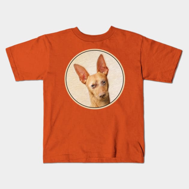 Cirneco dell’Etna Painting - Cute Original Dog Art Kids T-Shirt by Alpen Designs